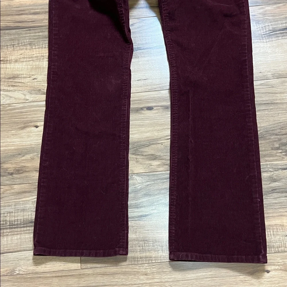 L.L. Bean Women’s Maroon Corduroy Trousers Sz 4R ( W25x L30) - Picture 3 of 8